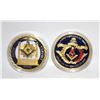 Image 1 : 5)  LOT OF 2 ENCAPSULATED FREE MASONS