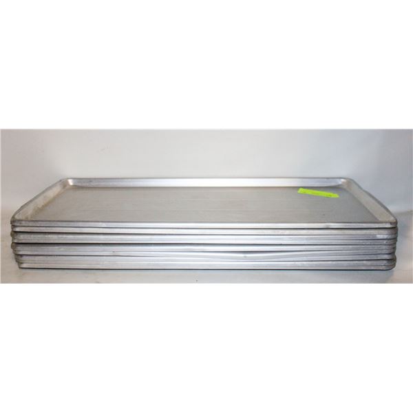 9 METAL TRAYS 12"X10"