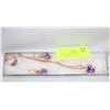 Image 1 : ESTATE PURPLE HEART JEWELRY SET IN BOX-ESTATE