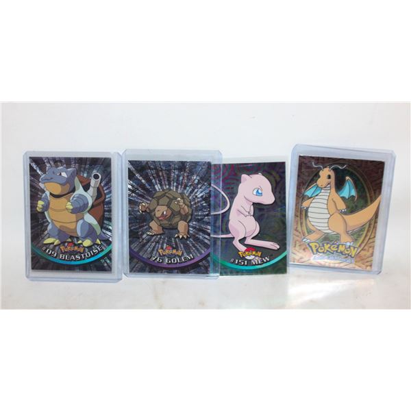LOT OF 4 TOPPS POKEMON FOIL CARDS