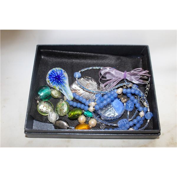 ESTATE ART GLASS JEWELRY ALL TOGETHER-ESTATE