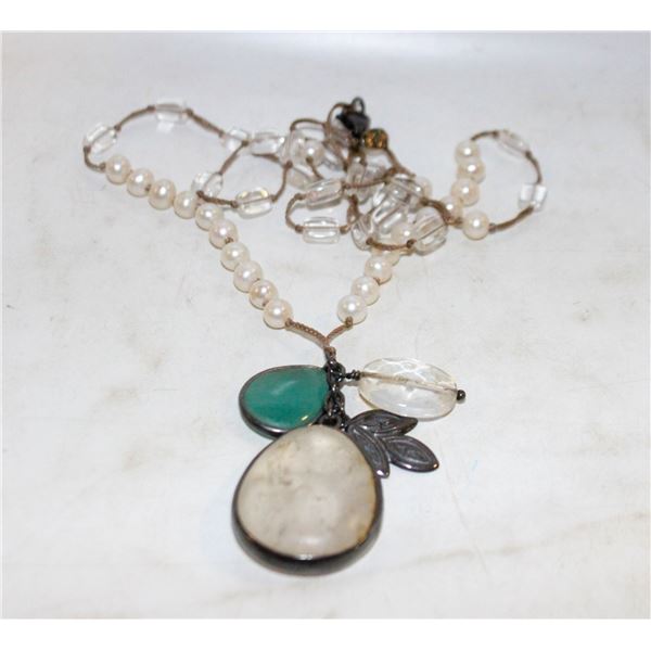 ESTATE SILPADA 925 SILVER/PEARL/QUARTZ