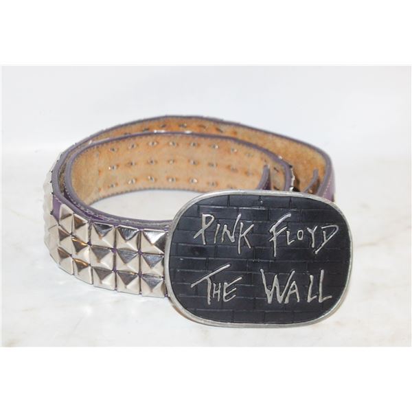 VINTAGE PINK FLOYD "THE WALL" MENS LEATHER BELT-