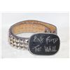 Image 1 : VINTAGE PINK FLOYD "THE WALL" MENS LEATHER BELT-