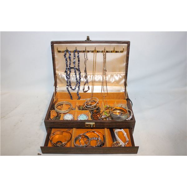 LARGE JEWELRY BOX FULL OF ESTATE JEWELRY-ESTATE