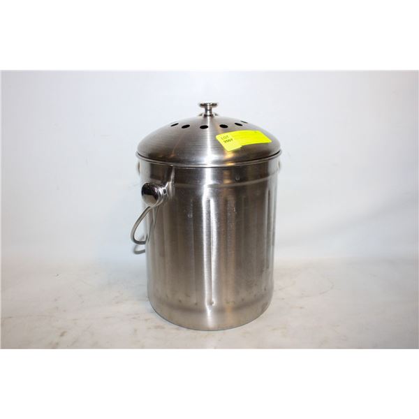 LEAK PROOF STAINLESS STEEL COMPOST BIN WITH