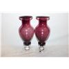Image 1 : PAIR OF MATCHING PINK VASES