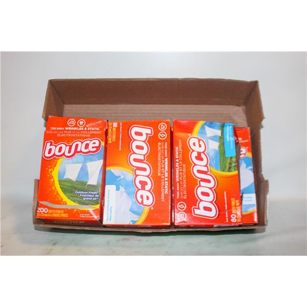 LOT OF 5 BOUNCE DRY SHEETS 80 COUNT/BOX