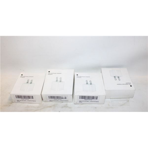 LOT OF 4 APPLE POWER ADAPTERS