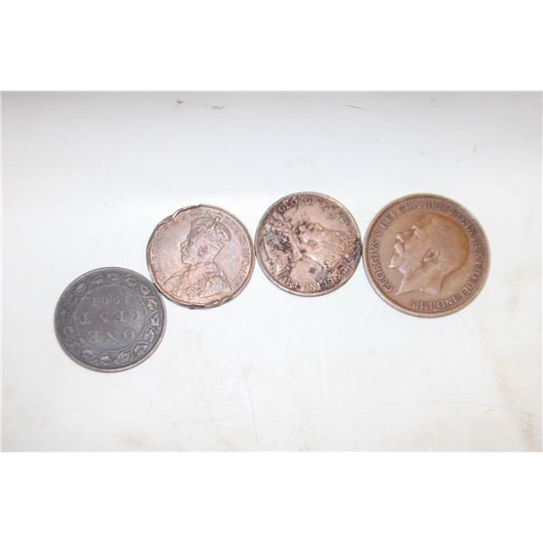 1901-1918 CANDIAN AND ENGLISH PENNIES
