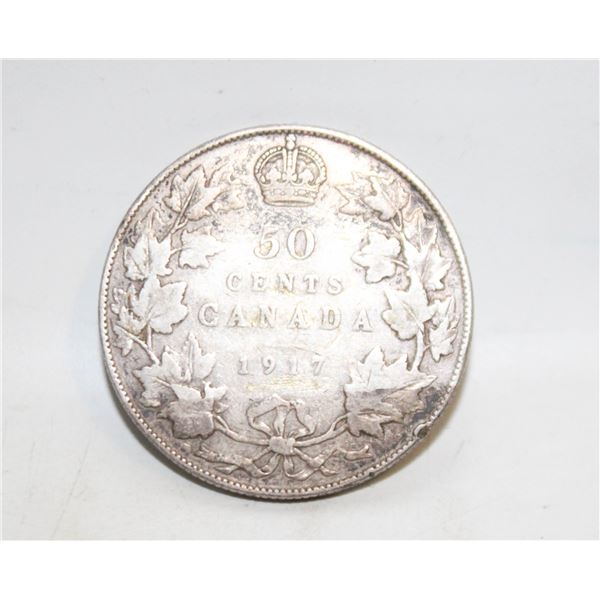 1917 CANADA SILVER HALF DOLLAR