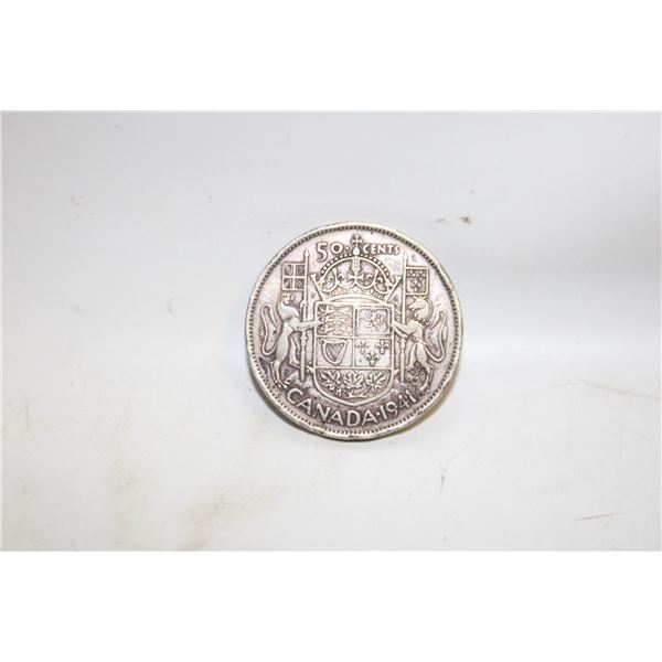 1941 CANADA SILVER HALF DOLLAR HIGH GRADE OF