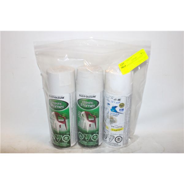 3PK RUSTOLEUM SPRAY PAINT