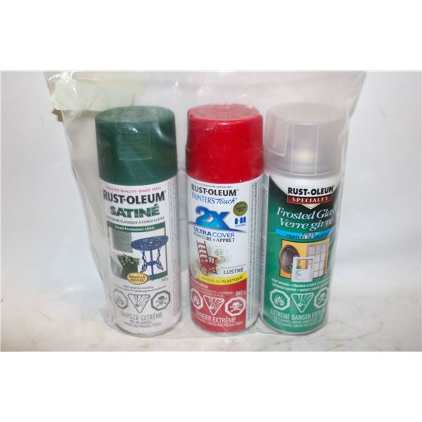 3PK RUSTOLEUM SPRAY PAINT