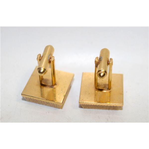 GOLD PLATED MONOGRAMMED CUFFLINKS