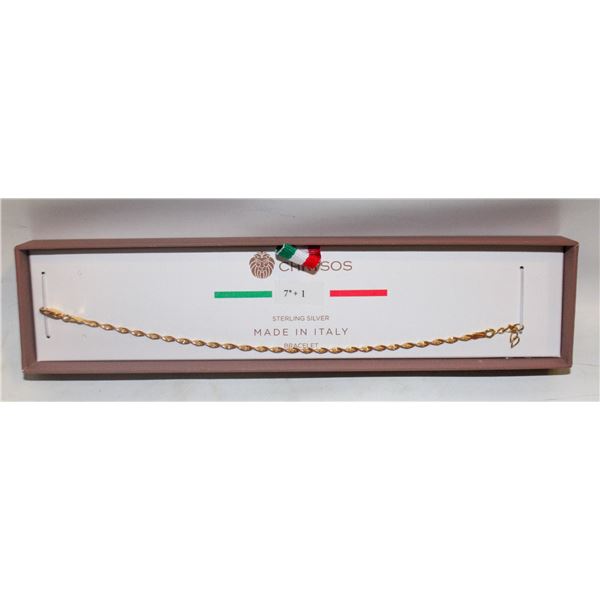 GOLD OVER STERLING SILVER TWISTED ROPE