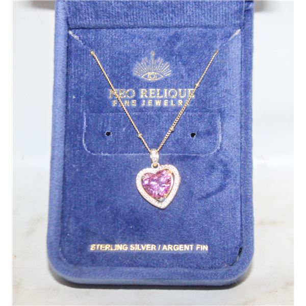 GOLD PLATED STERLING SILVER HEART