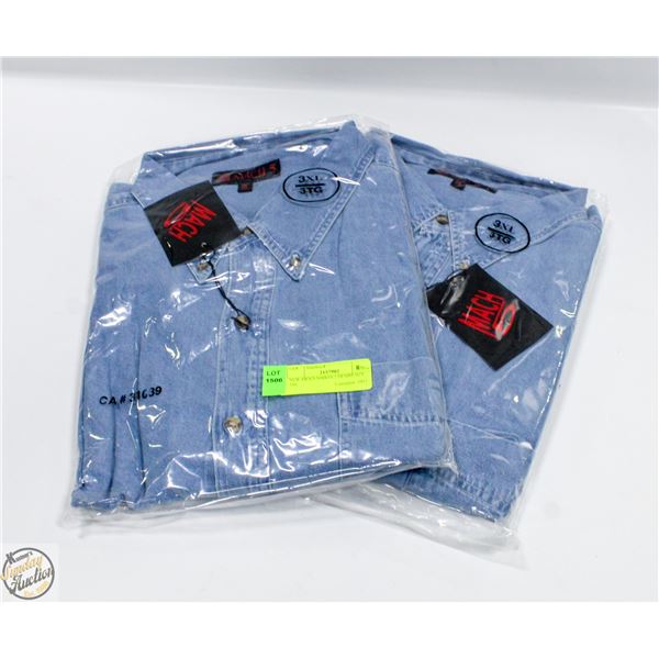 NEW MEN'S SHIRTS 2 DENIM SIZE 3XL