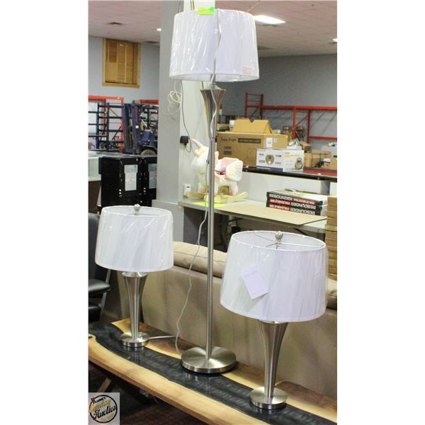 NEWLY ASSEMBLED DARLINGTON 3PC LAMP SET