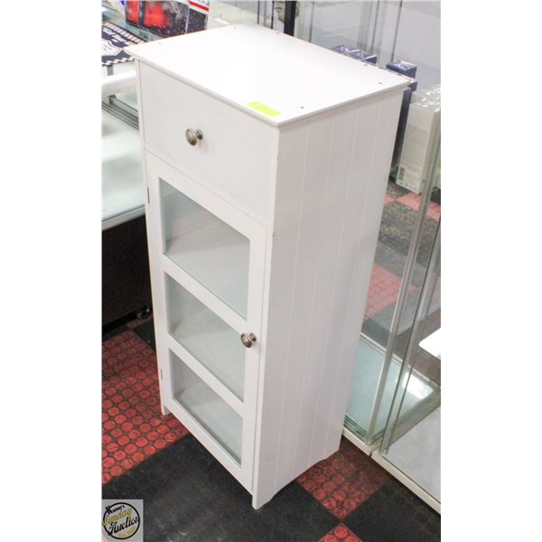 ESTATE SMALL WHITE CABINET W/TOP DRAWER + 3 BOTTOM