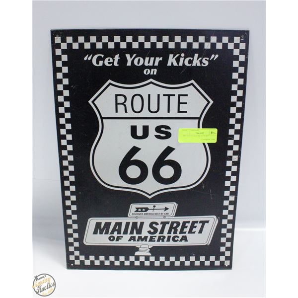 TIN ROUTE 66 USA 11" X 11"