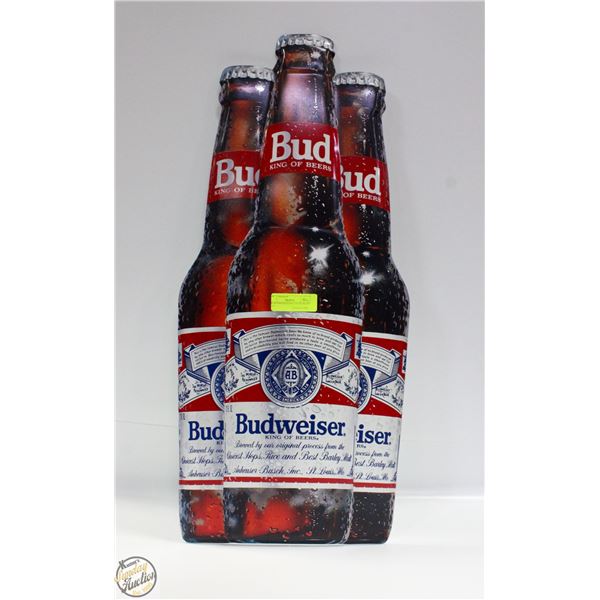 TIN BUDWEISER KING OF BEERS 30" X 13"