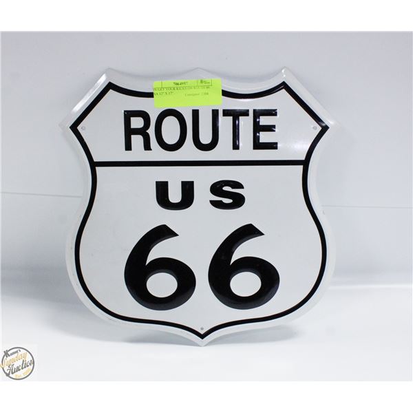 TIN ROUTE 66 USA SIGN 12" X 17"