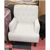 Image 1 : OFF-WHITE STUDDED FRAME ACCENT ARM CHAIR