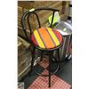 Image 1 : SWIVEL BAR STOOL 39" MULTI COLOR SEAT