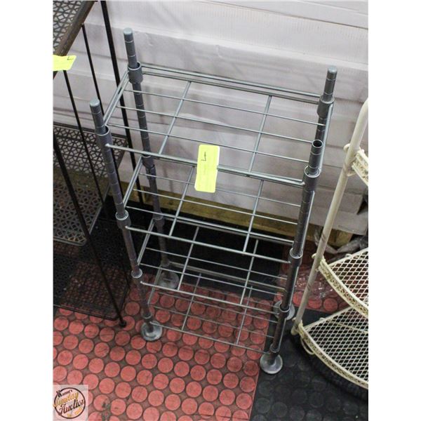 SMALL 4-TIER WIRE METAL STORAGE STAND