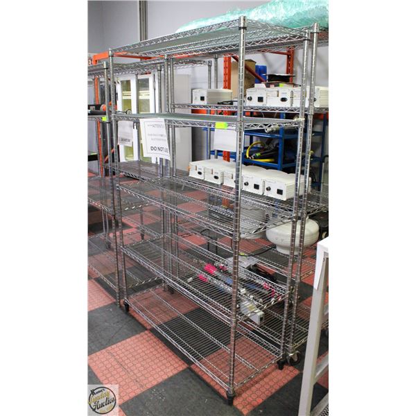 STATIONARY 5 TIER STAINLESS STEEL RACK H-75.5"