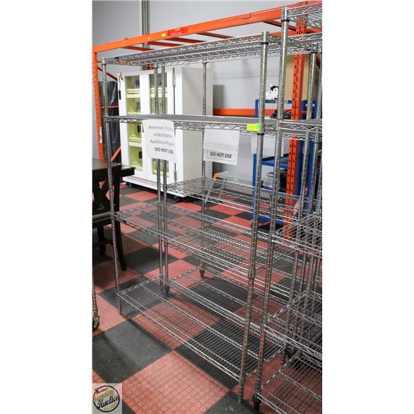 COMMERCIAL STAINLESS STEEL RACK H-72.25" W-18"
