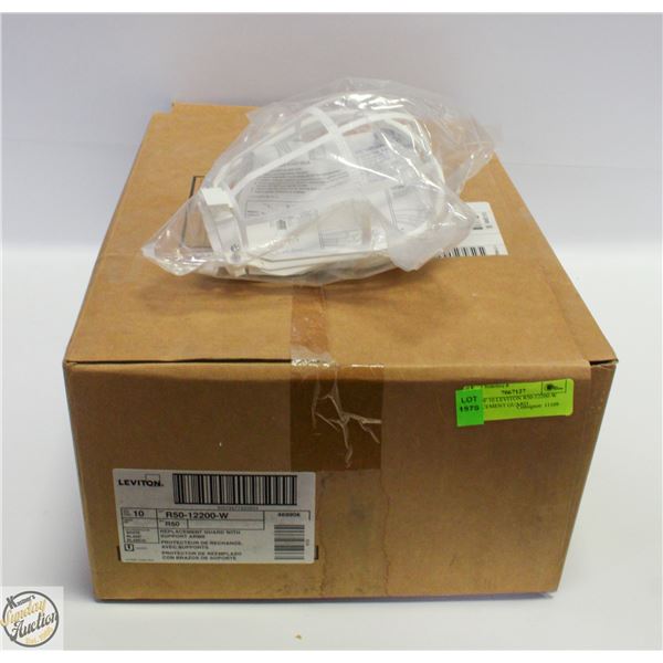 CASE OF 10 LEVITON R50-12200-W REPLACEMENT GUARD
