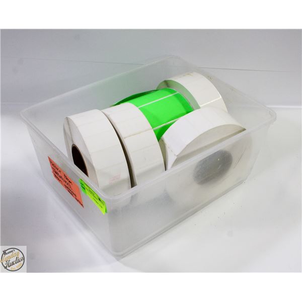 LOT OF ROLLS OF LABELS