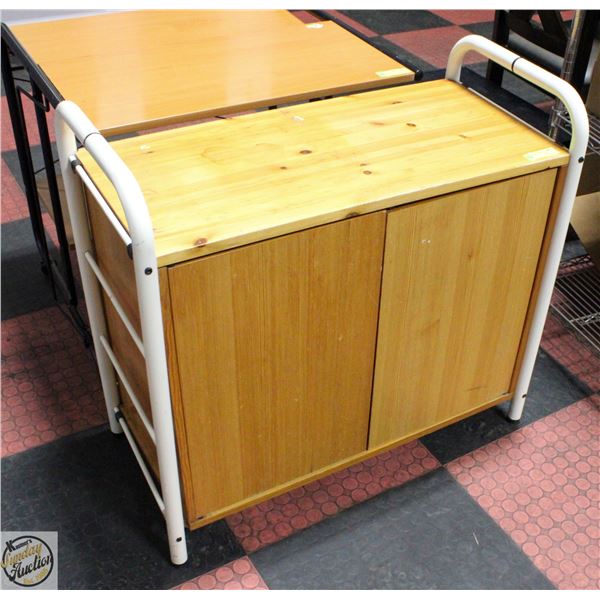 WOOD AND METAL CABINET