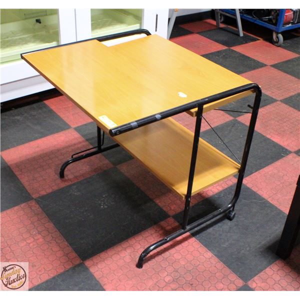 BI LEVEL DESK WITH BACK CASTORS