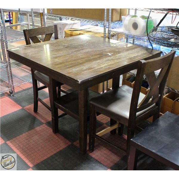 TABLE H-36.25" W-40" L-40" WITH TWO CHAIRS