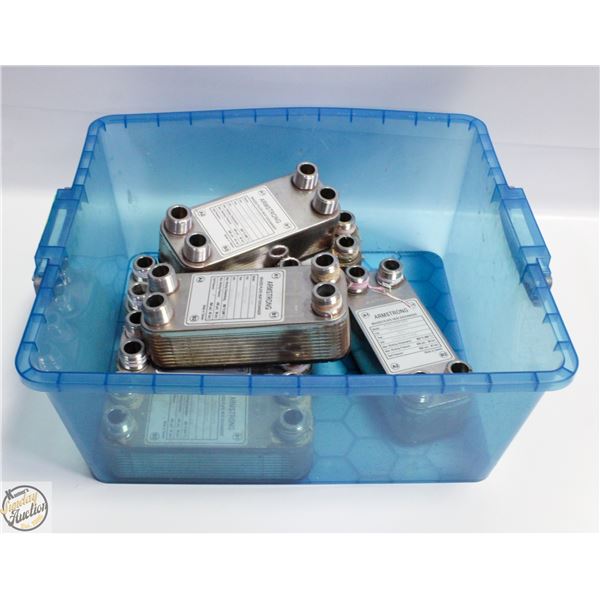 LOT OF 7 ARMSTRONG BRAZED PLATE HEAT EXCHANGERS