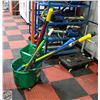 Image 1 : RUBBERMAID GREEN COMMERCIAL WAVE BRAKE MOP BUCKET+