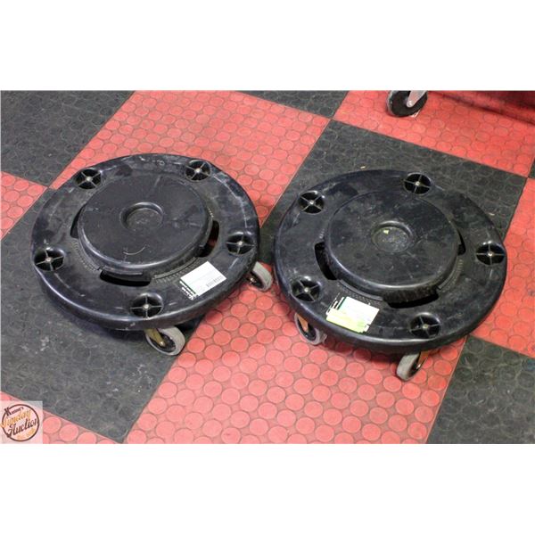 LOT OF 2 TRASH CAN DOLLYS