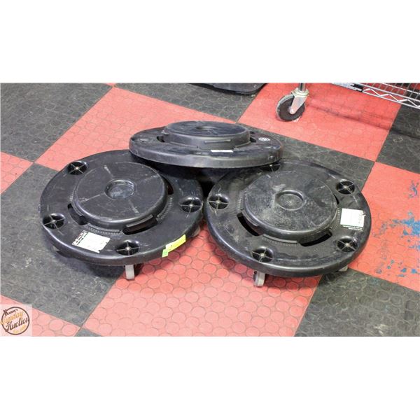 LOT OF 2 TRASH CAN DOLLYS