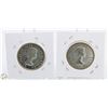 Image 2 : TWO 1964 CANADIAN 50 CENT PIECES - SILVER