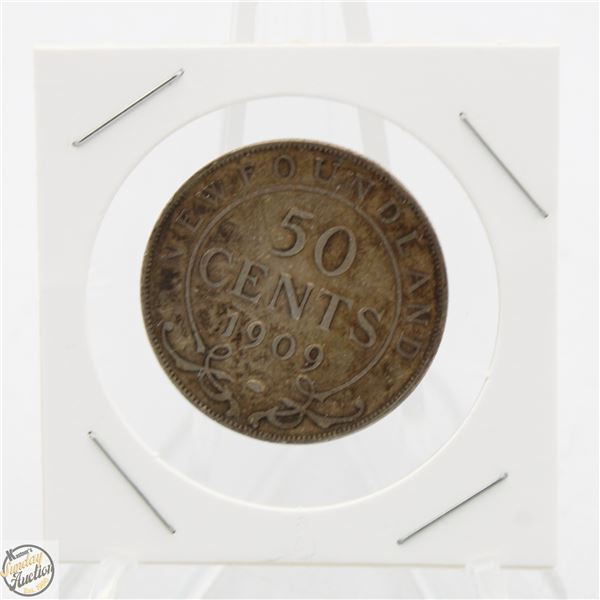 NEWFOUNDLAND 50 CENT PIECE 1909