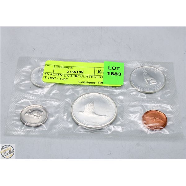 CANADIAN UN-CIRCULATED COIN SET 1867 - 1967