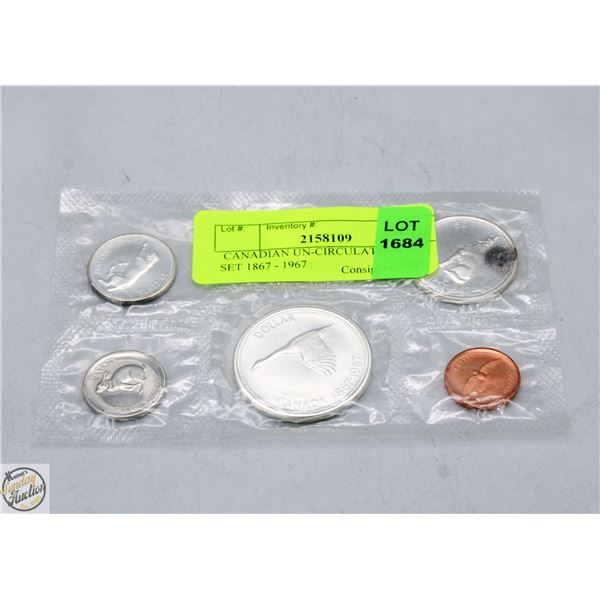 CANADIAN UN-CIRCULATED COIN SET 1867 - 1967