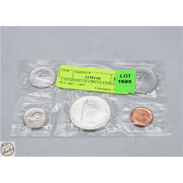 CANADIAN UN-CIRCULATED COIN SET 1867 - 1967