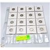 Image 1 : SHEET OF 16 CANADIAN DIMES 1939 - 1967 ASSORTED