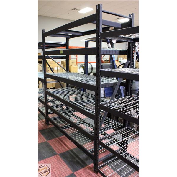 BLACK METAL + WIRE 6 TIER ADJUSTABLE RACK