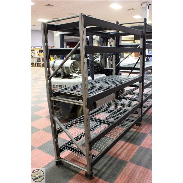 BLACK METAL AND WIRE 5 TIER ADJUSTABLE RACK