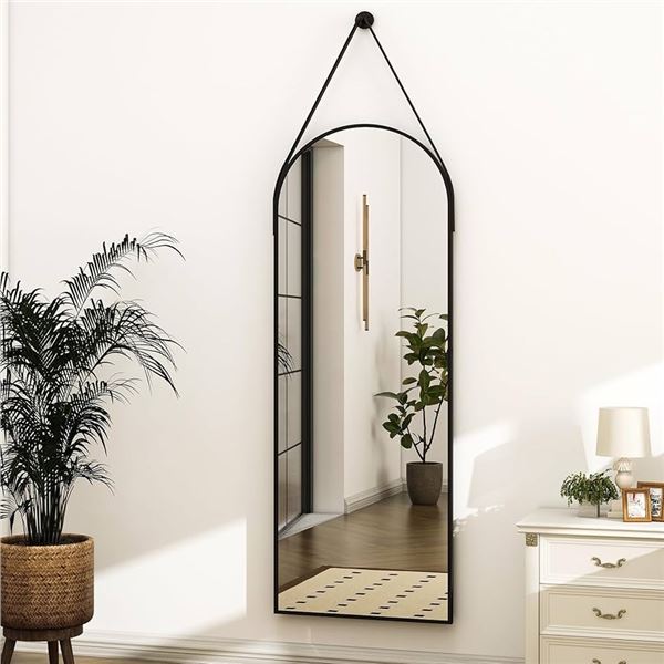 BRAND NEW HARRITPURE 16 X 48" ARCHED MIRROR BLACK